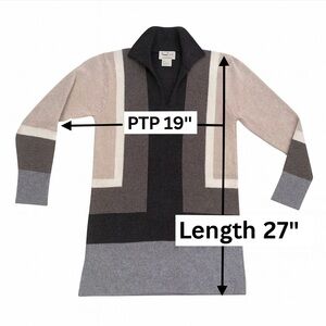 ✨ Neiman Marcus 100% Cashmere Colorblock Sweater – Size S ✨